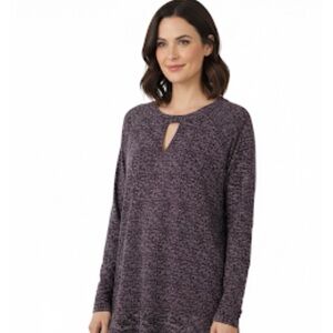 Michael Kors Dark Orchid all over pattern Blouse Size Medium NWT